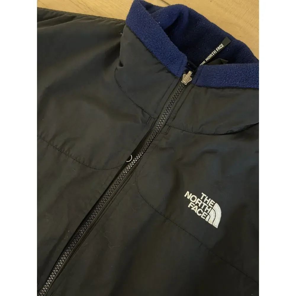 The North Face Denali Vest Blue/Black Mens L Fleece Polartec RETRO Zipper Pocket